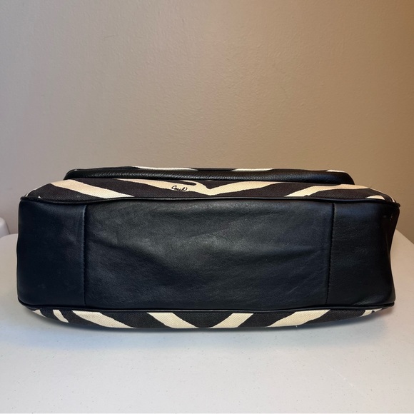 Coach Taylor Zebra Flap Satchel - Picture 6 of 14